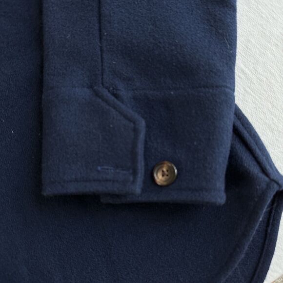 Taylor Stitch Shirt Jacket Wool Blend Men's size 38 Navy Shacket USA Woolrich - Picture 3 of 6